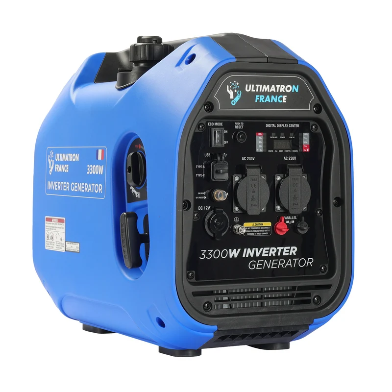Groupe électrogène inverter essence ULTIMATRON ULT-3300-EU – 3000W / 3300W sinusoïde pure portable