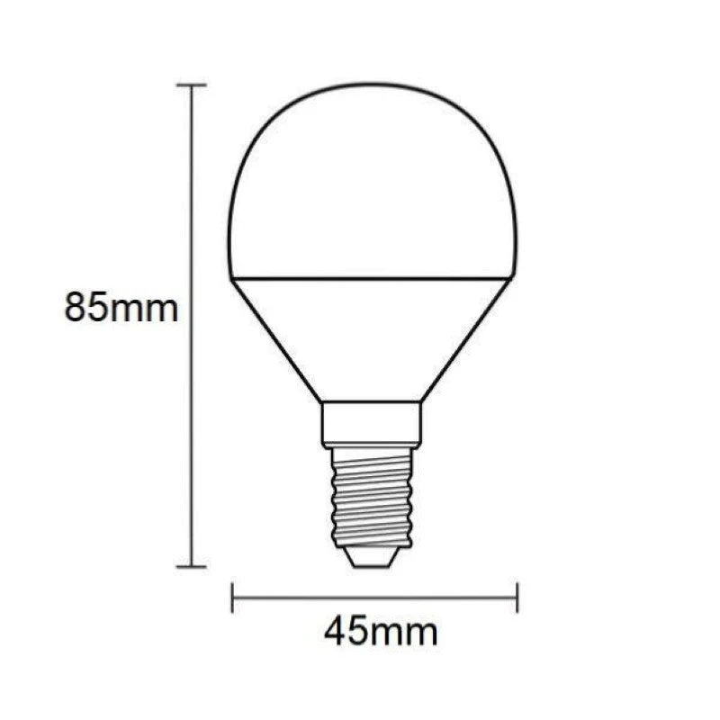 Pack de 10 - Ampoule LED E14 4W 220V G45 240°