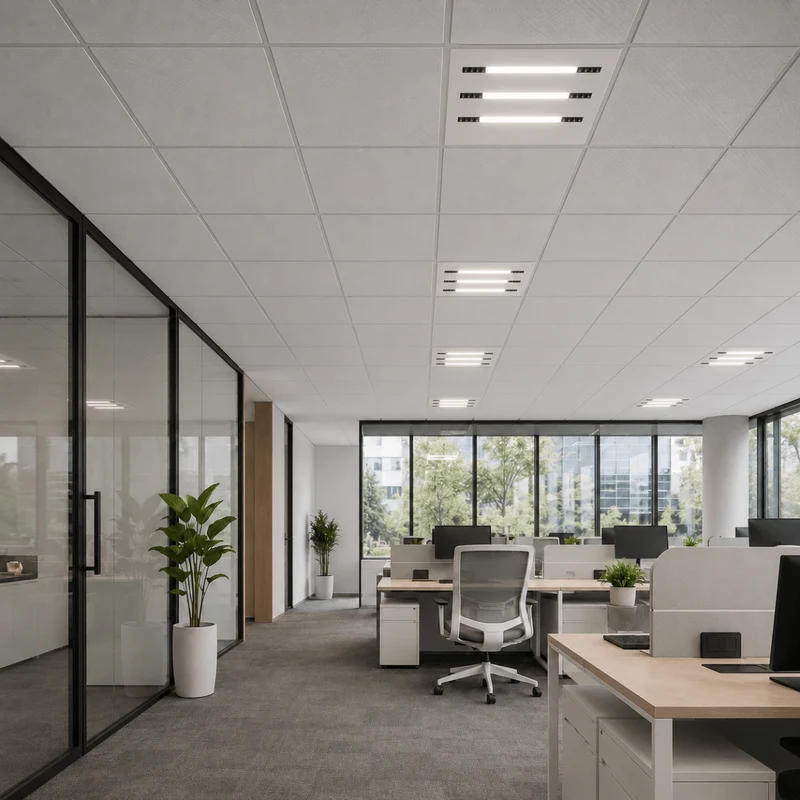 Panneau LED Grille 3 Lignes Modulaire 60x60 40W Blanc - Pack de 6
