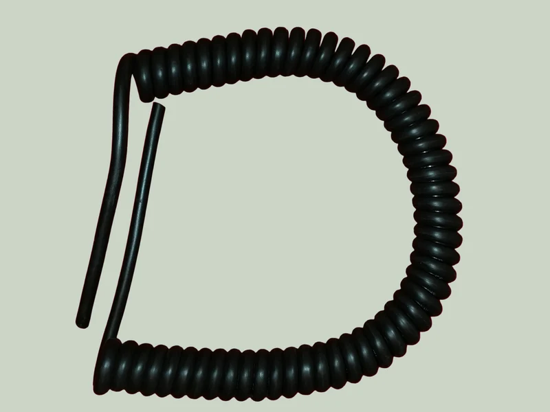5 Core 1sqmm Black LSZH Coiled Cable