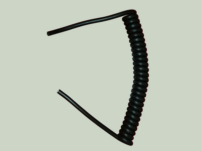 5 Core 1sqmm Black LSZH Coiled Cable