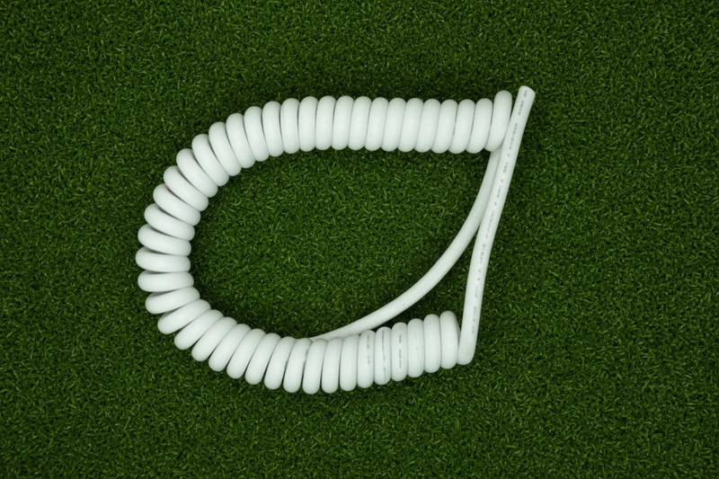 5 Core 1sqmm Coiled White LSZH Cable