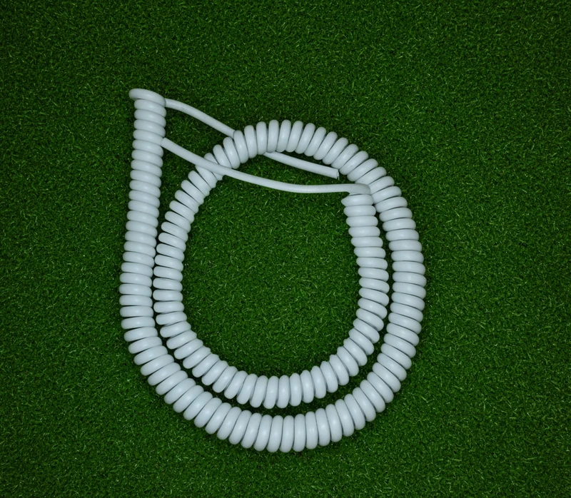 2 Core 1sqmm Coiled White LSZH Cable