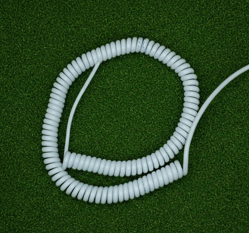 2 Core 1sqmm Coiled White LSZH Cable