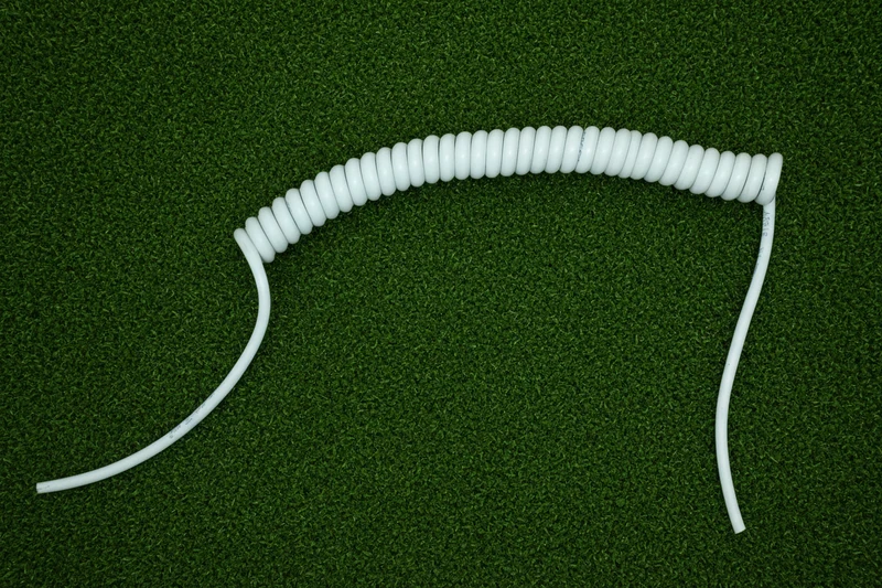 2 Core 1sqmm Coiled White LSZH Cable