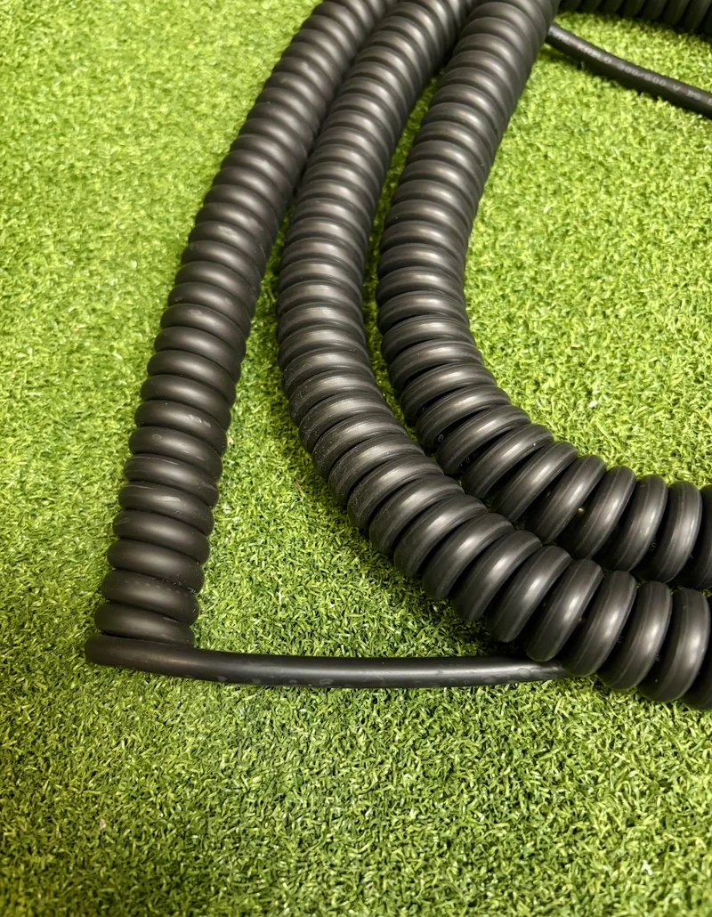 2 Core 1sqmm Coiled Black LSZH Cable