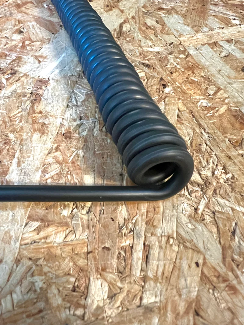 2 Core 1sqmm Coiled Black LSZH Cable
