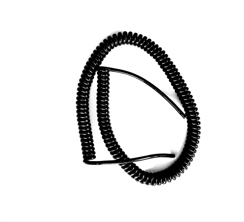 6 Core 0.5sqmm, Coiled Black PUR Power / Data Cable