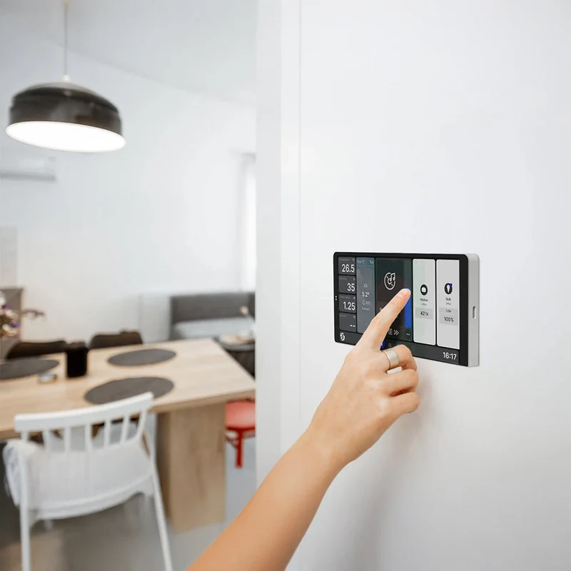 Shelly Painel de Controlo Inteligente com Ecrã Tátil e Sensor Shelly BLU H&T - Shelly Wall Display X2
