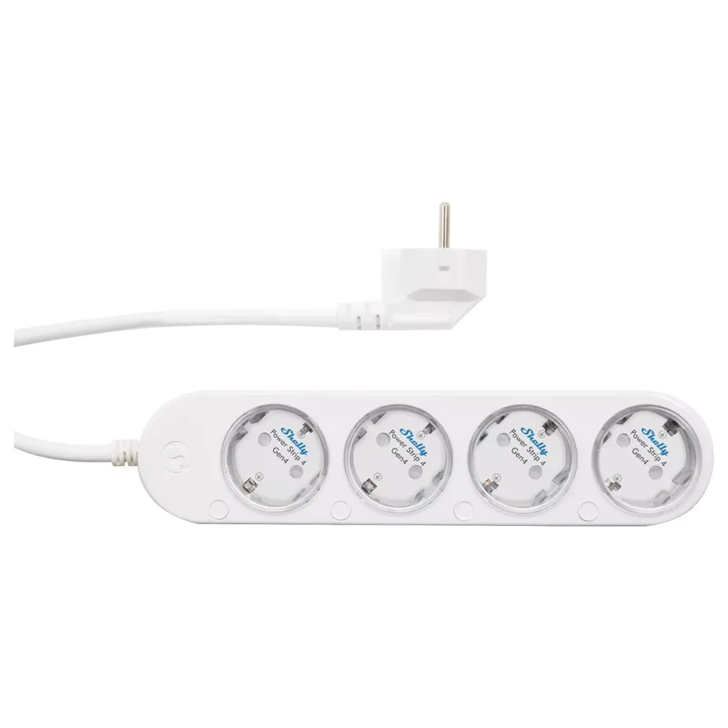 Shelly Extensão Inteligente Multiprotocolo com 4 Tomadas e Medição Individual - Shelly Power Strip 4 Gen4