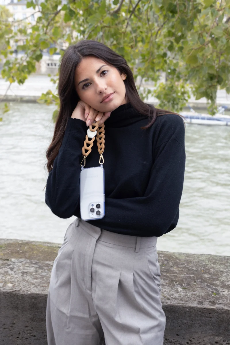 Bandoulières Mel Cuir Court