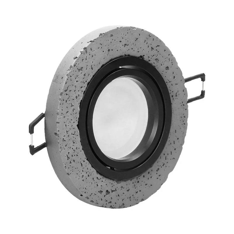 Support Spot GU10/MR16 Encastrable Rond Orientable Béton
