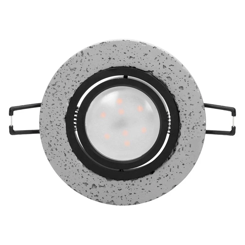 Support Spot GU10/MR16 Encastrable Rond Orientable Béton
