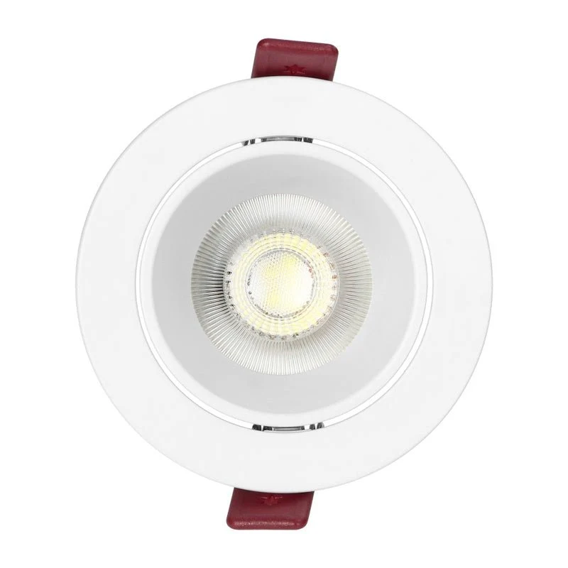 Support Spot GU10/MR16 Encastrable Rond Orientable Aluminium Blanc