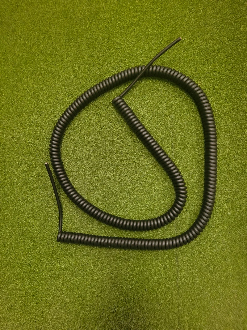 5 Core 0.5sqmm, Coiled Black PUR Data/Power Cable