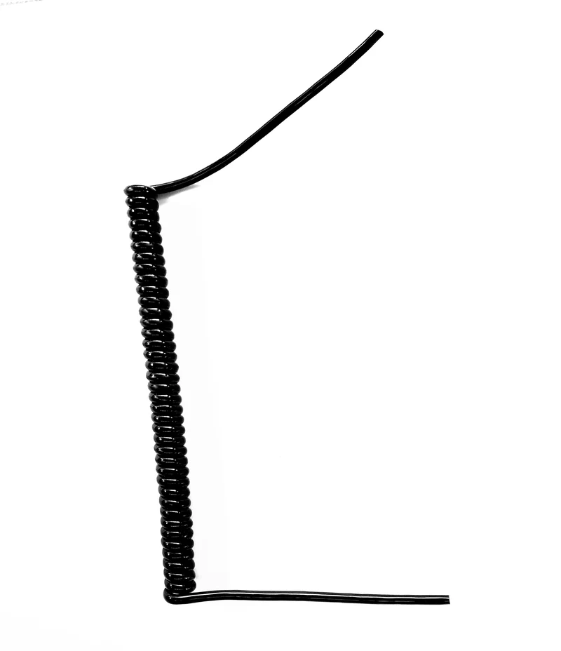 5 Core 0.5sqmm, Coiled Black PUR Data/Power Cable