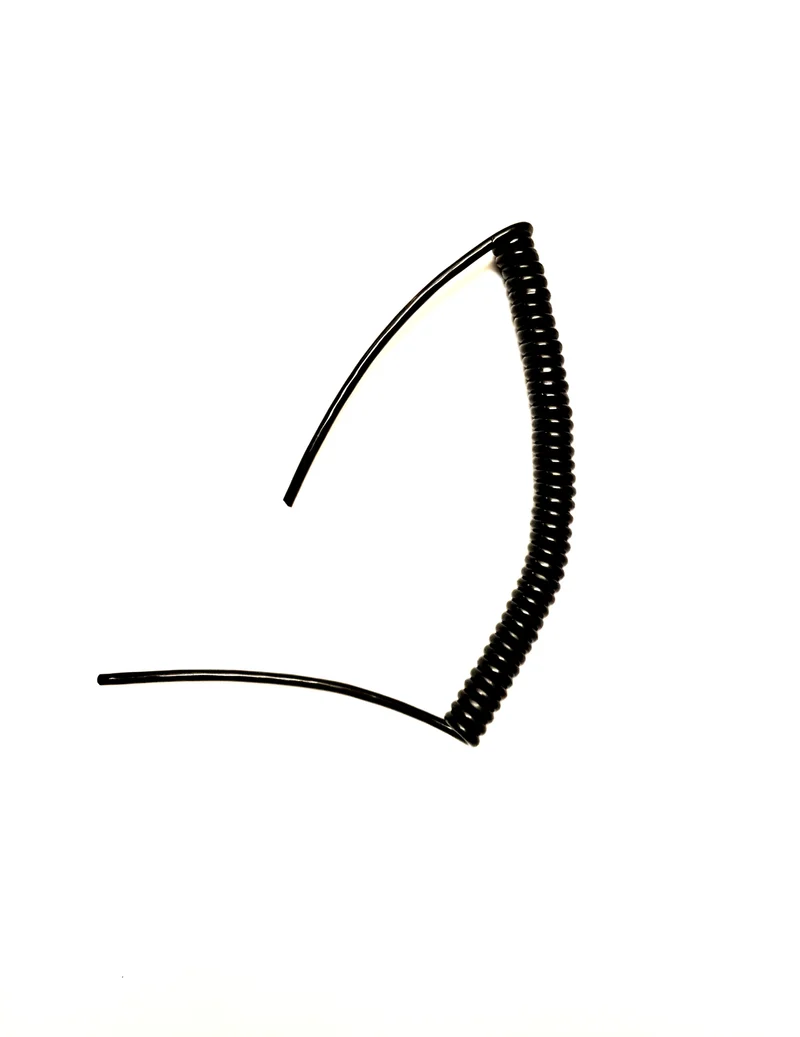 4 Core 0.5sqmm, Coiled Black PUR Power/Data Cable