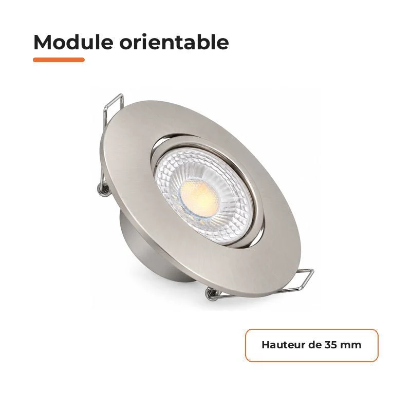 Spot Encastrable Extra Plat 4W CCT Chrome ø90mm - 3000K/4000K/6500K