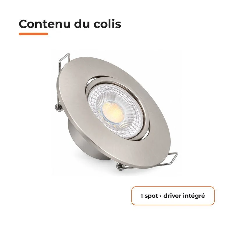 Spot Encastrable Extra Plat 4W CCT Chrome ø90mm - 3000K/4000K/6500K
