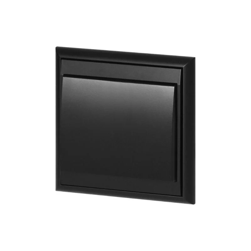 Interrupteur Mural Classique Encastré 10A + Plaque de Finition Simple - Noir