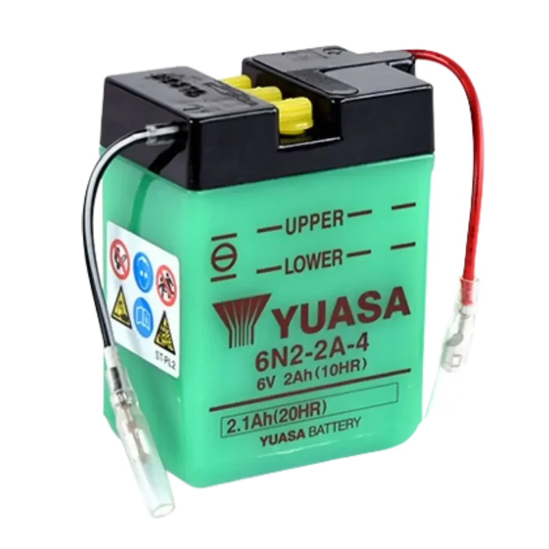 Batterie Moto YUASA 6N2-2A-4 6V 2Ah – Conventionnelle Sans Acide