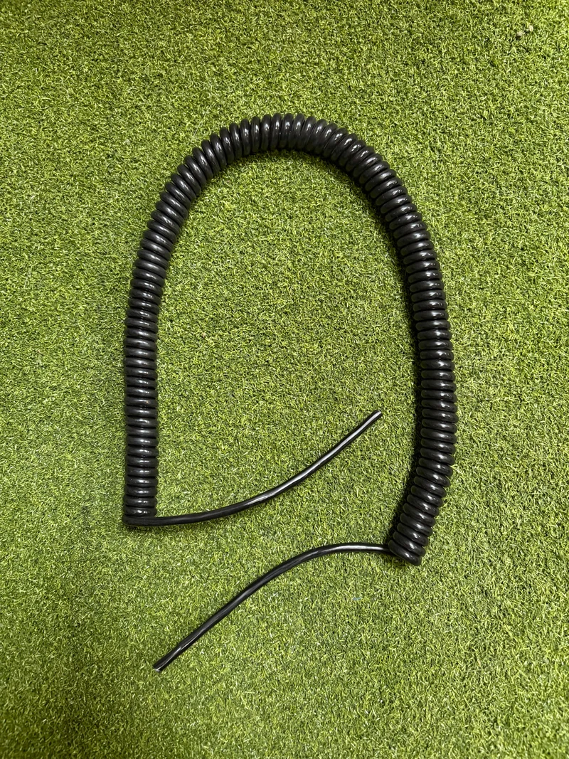 2 Core 0.5sqmm Coiled Black PUR Power / Data Cable