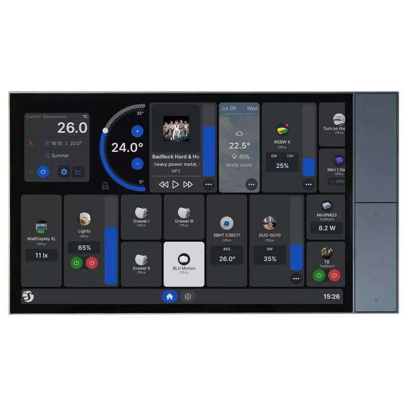 Shelly Painel de Controlo Inteligente 10,1 em Cinzento e Preto - Shelly Wall Display XL