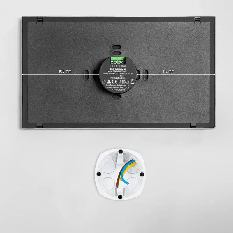Shelly Painel de Controlo Inteligente 10,1 em Cinzento e Preto - Shelly Wall Display XL