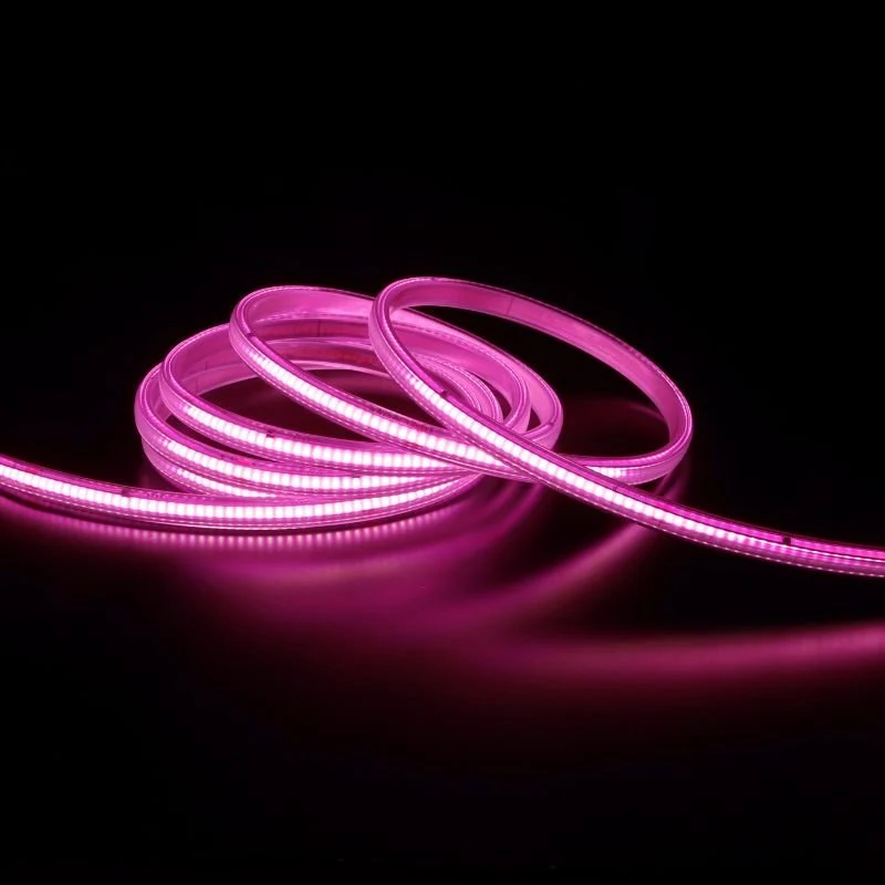 Ruban LED COB AC 296 LED/m 220V 10W/m IP65 - Rose (vendu sur mesure au mètre)