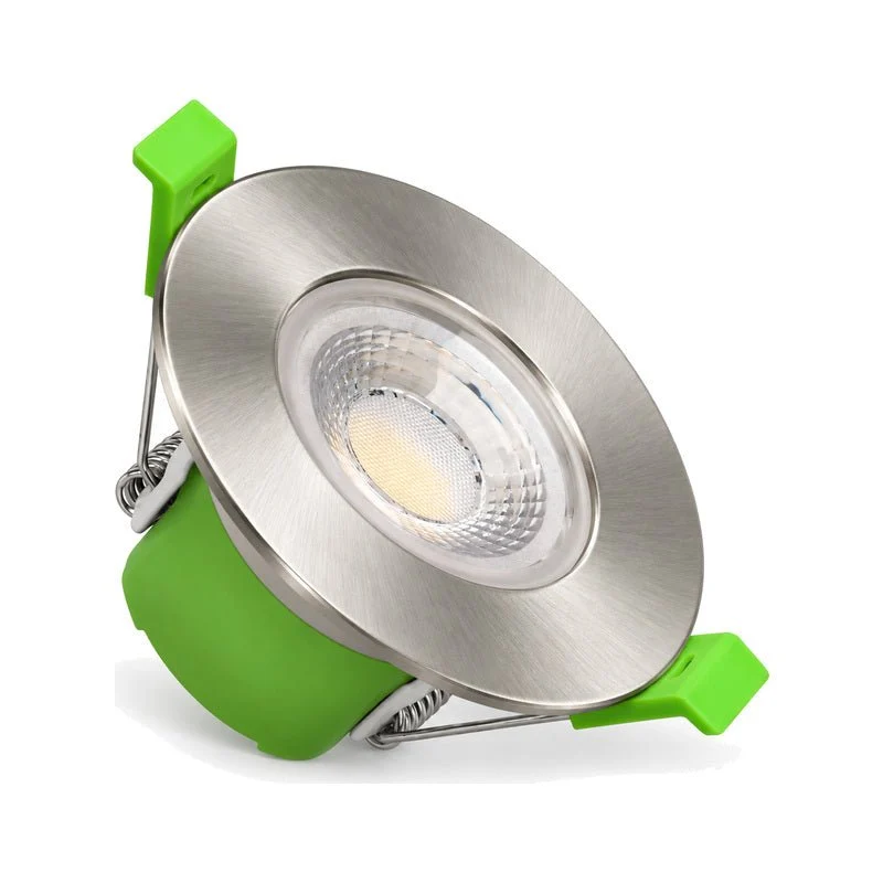 Spot Encastrable Coupe-Feu 6W ø86mm Dimmable CCT IP65 Nickel Satiné - 3000K/4000K/6500K