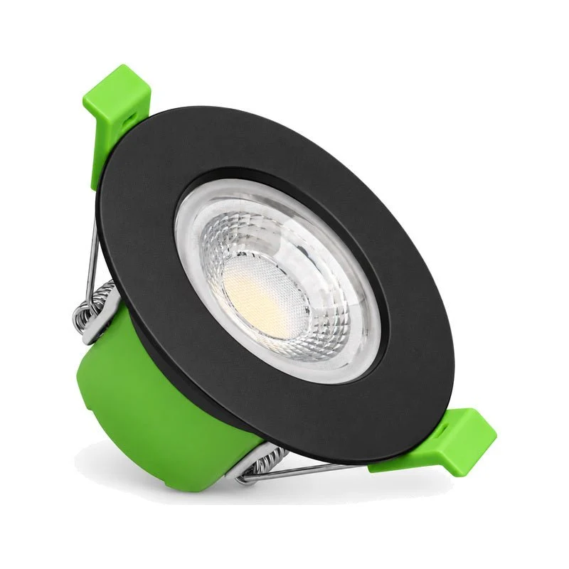 Spot Encastrable Coupe-Feu 6W ø86mm Dimmable CCT IP65 Noir - 3000K/4000K/6500K