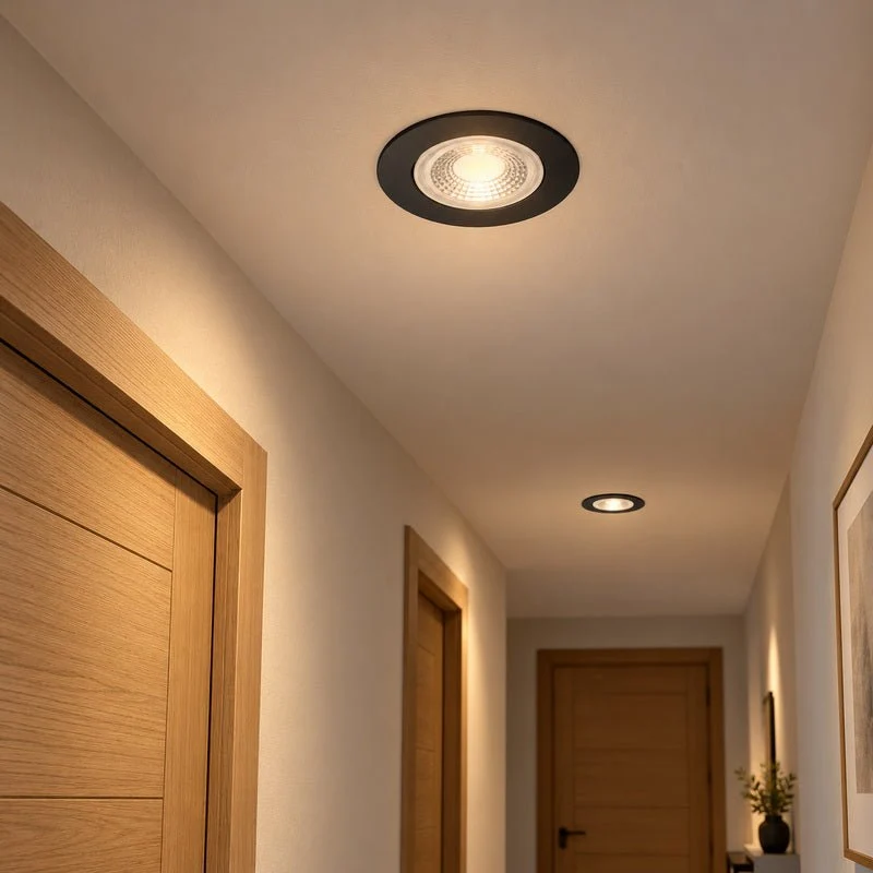 Spot Encastrable Coupe-Feu 6W ø86mm Dimmable CCT IP65 Noir - 3000K/4000K/6500K