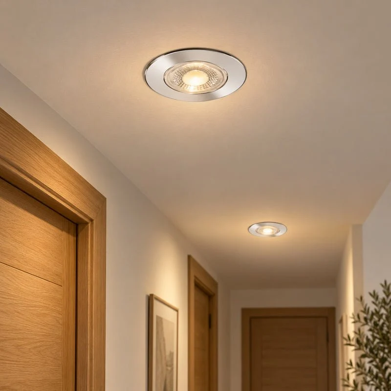 Spot Encastrable Coupe-Feu 6W ø86mm Dimmable CCT IP65 Chrome - 3000K/4000K/6500K