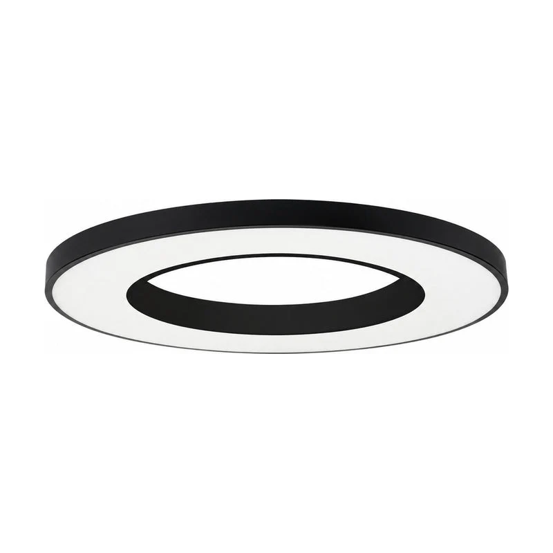 Plafonnier LED Noir 64W 80cm avec Kit de Suspension