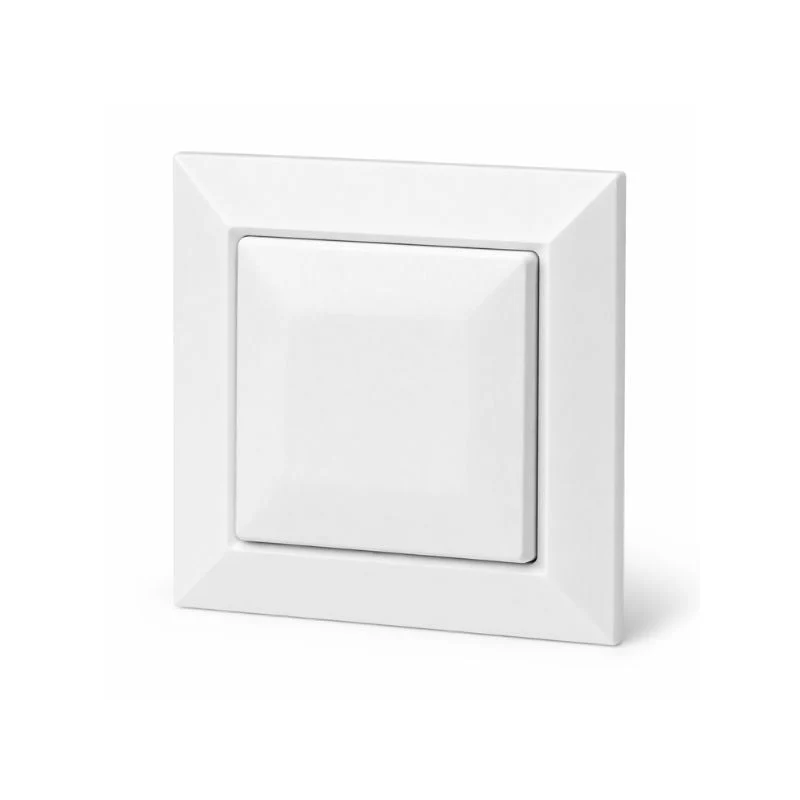 Interrupteur Mural Va-et-Vient Simple Encastré 10A 250V + Plaque de Finition Simple - Blanc Mat