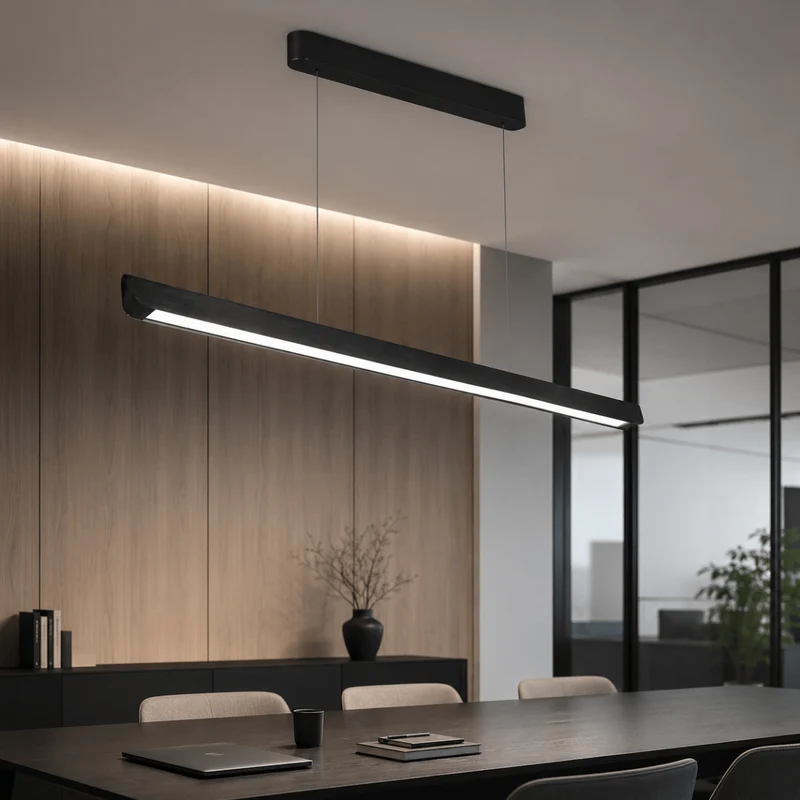 Suspension Linéaire LED 36W CCT Diffusion Large 100° Noir 120cm
