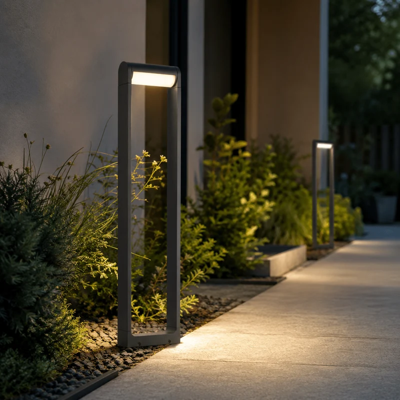 Borne Extérieure LED 10W Cadre Design Anthracite IP65 60cm
