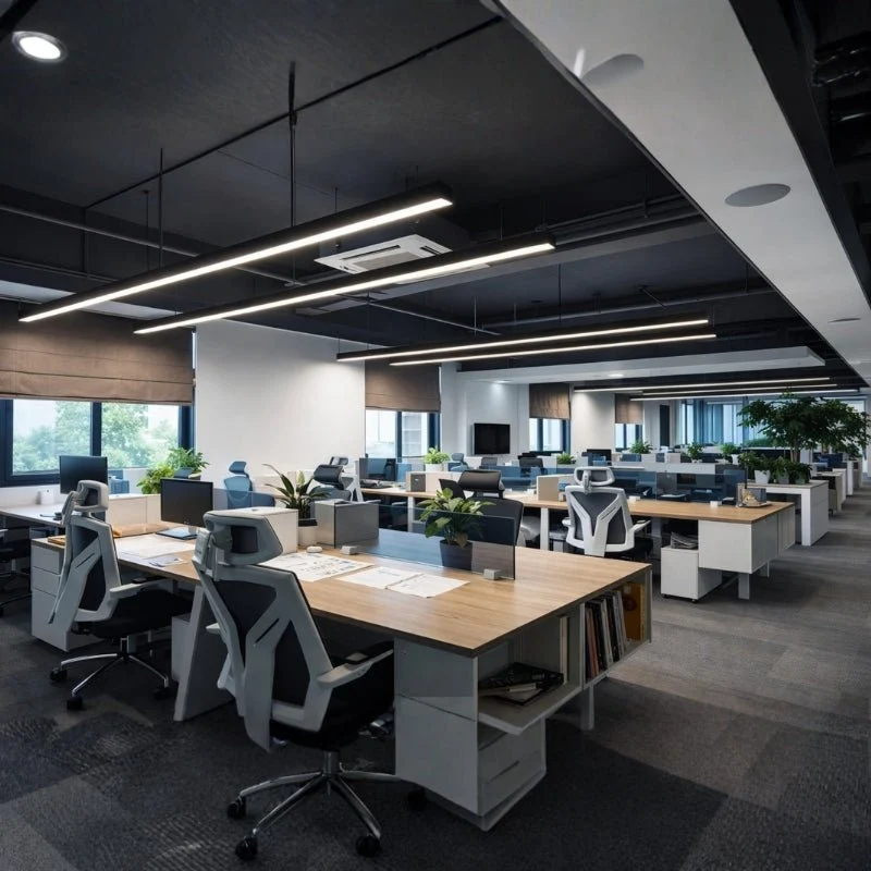 Suspension Linéaire LED 150cm 48W Interconnectable BLANC - Garantie 5 ans