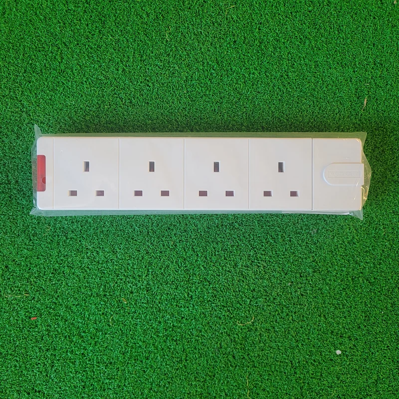 13A 4-Gang Masterplug Unfused Trailing Rewireable Socket