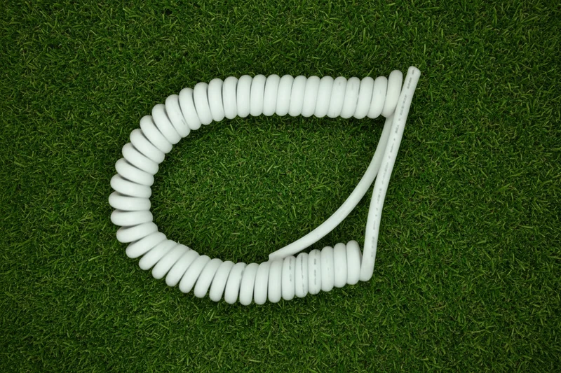 4 Core 1.5sqmm Coiled White LSZH 13amp Power Cable