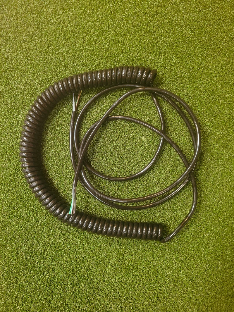 4 Core 1sqmm Coiled Black PUR Cable