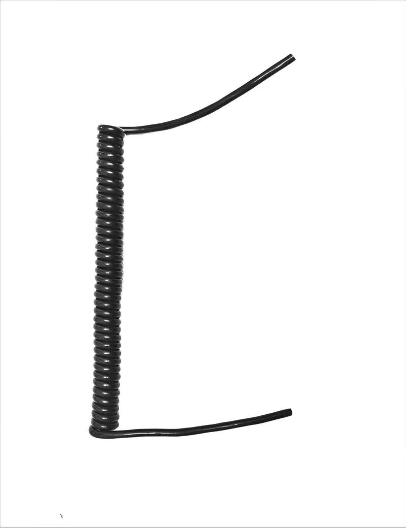 4 Core 1sqmm Coiled Black PUR Cable