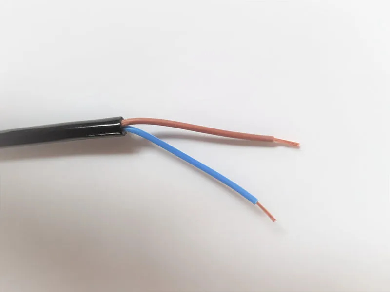 2 Core 1sqmm Black Coiled PUR Power / Data Cable