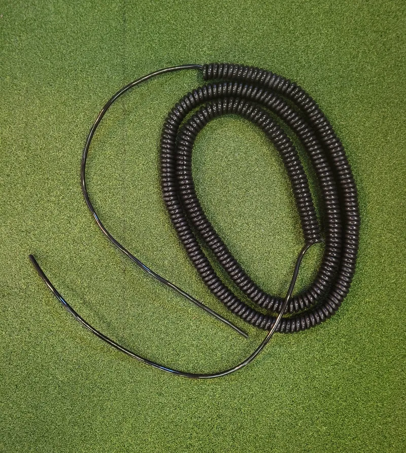 2 Core 1sqmm Black Coiled PUR Power / Data Cable