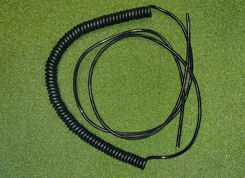 2 Core 1sqmm Black Coiled PUR Power / Data Cable