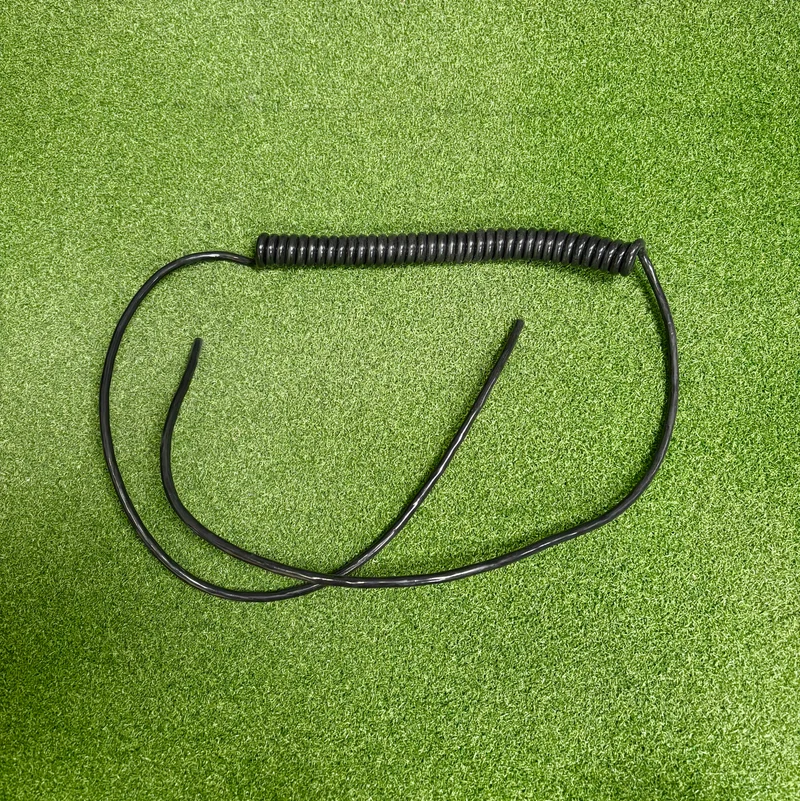2 Core 1sqmm Black Coiled PUR Power / Data Cable