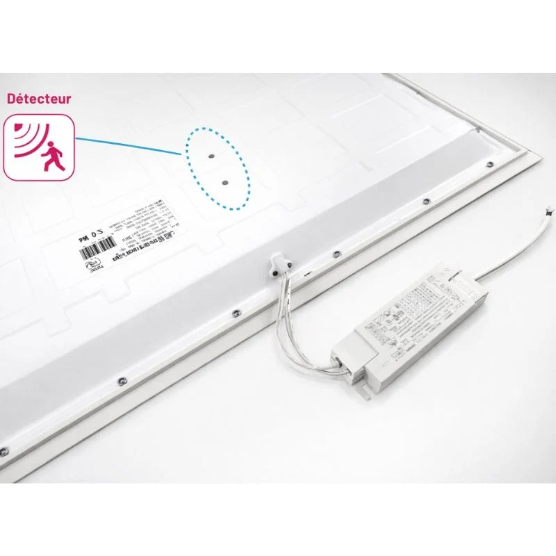 Panneau LED 28W 60x60 BLANC dimmable 150lm/W avec détecteur de mouvement + Télécommande - Pack de 2