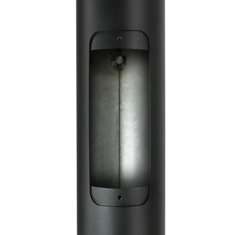 Mât d’Éclairage Public Droit 3m Ø60mm Noir