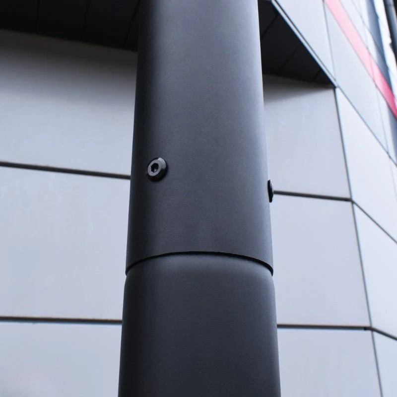 Mât d’Éclairage Public Droit 3m Ø60mm Noir