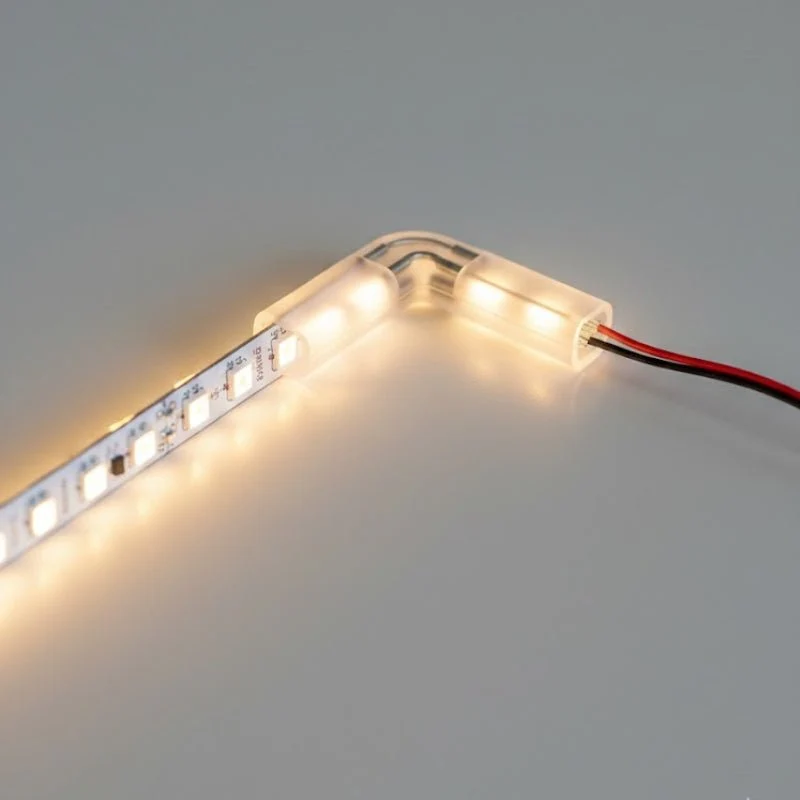 Connecteur en L avec Picots pour Ruban LED 10mm